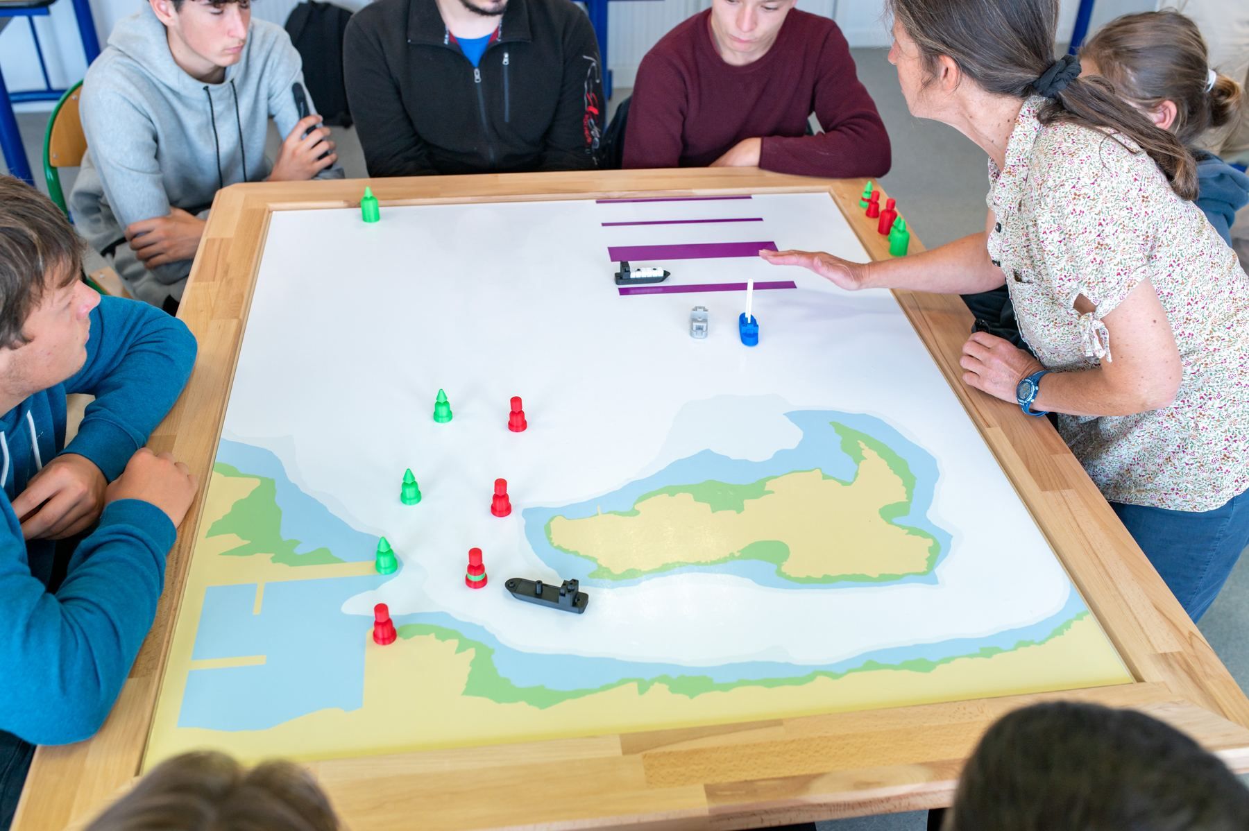 Overview of the board during a session